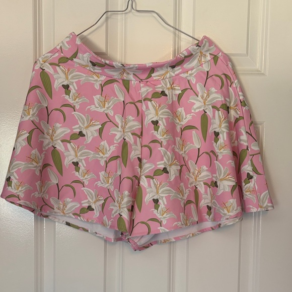 1950s reproduction Pinup playsuit rockabilly Pink Floral Two-Piece Set - Picture 5 of 8